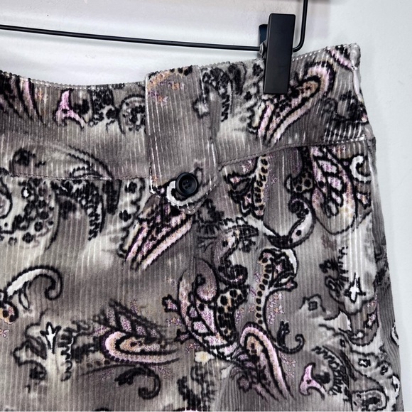 Etcetera Corduroy Tan Brown Paisley Print Size 12 Psychedelic Mod Maximalist - Picture 2 of 7